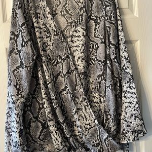 Snake print blouse.  Size L.
